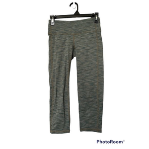 Athleta Capri length Leggings variegated‎ green XS